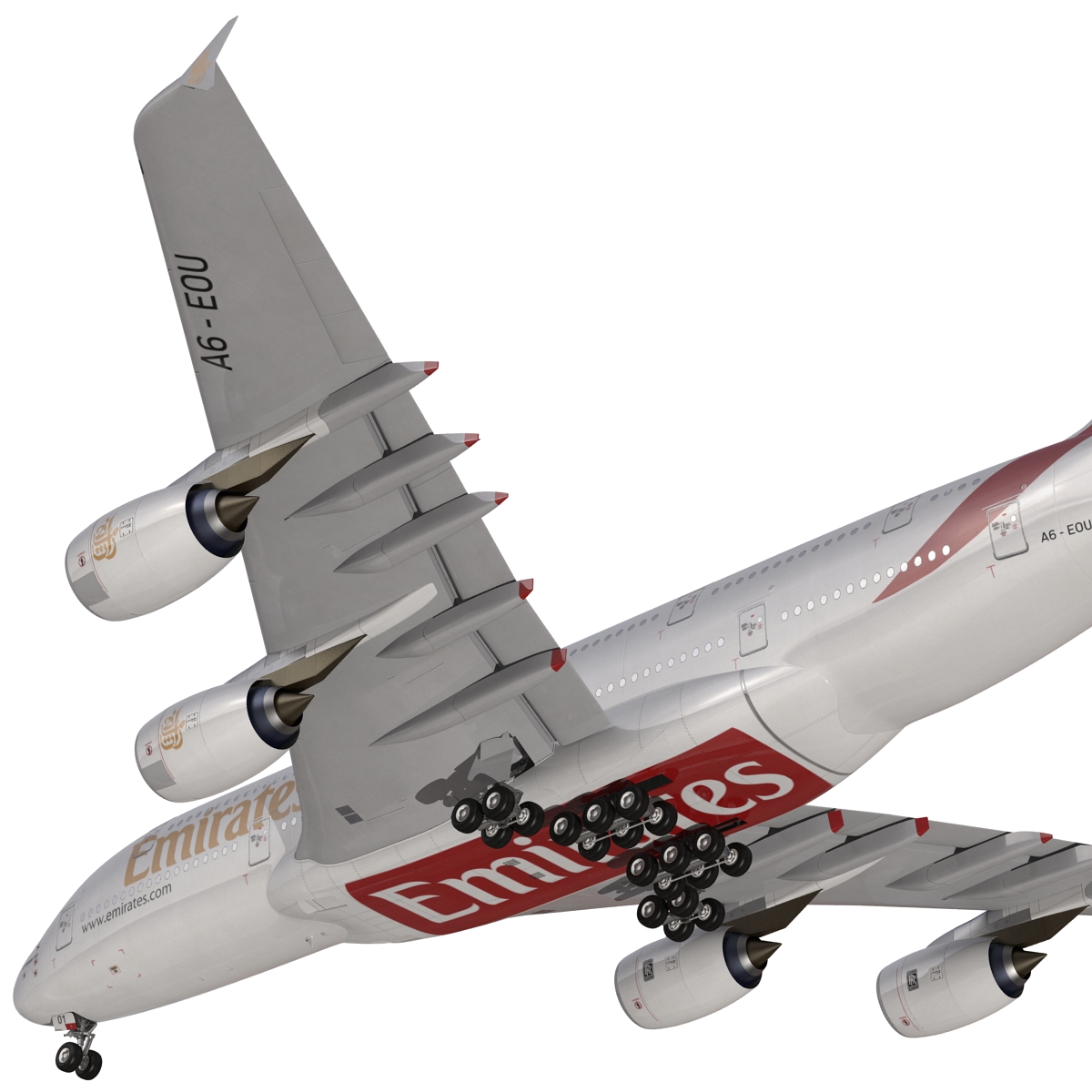 Airbus A380 900 Emirates 3D model