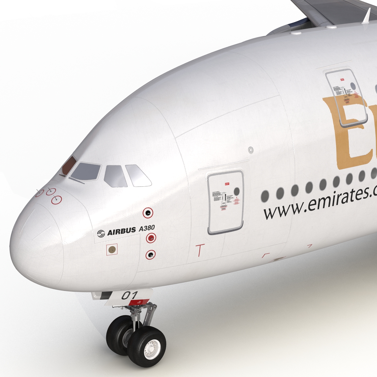 Airbus A380 900 Emirates 3D model