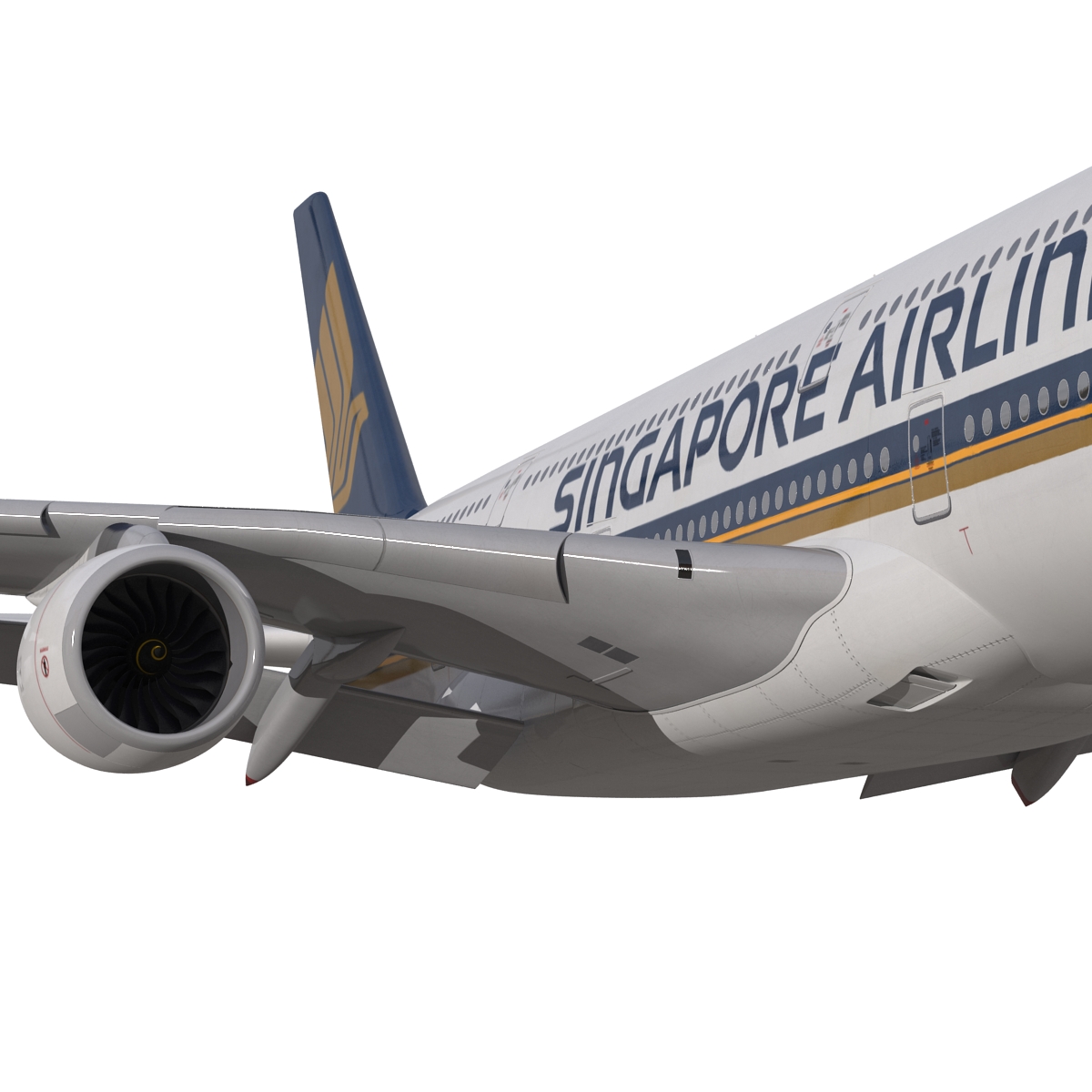 Airbus A380 900 Singapore Airlines 3D model