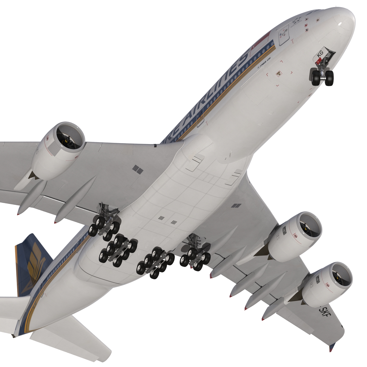 Airbus A380 900 Singapore Airlines 3D model