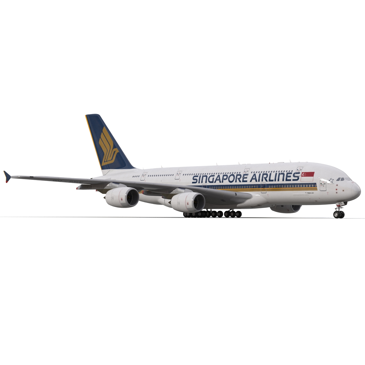 Airbus A380 900 Singapore Airlines 3D model