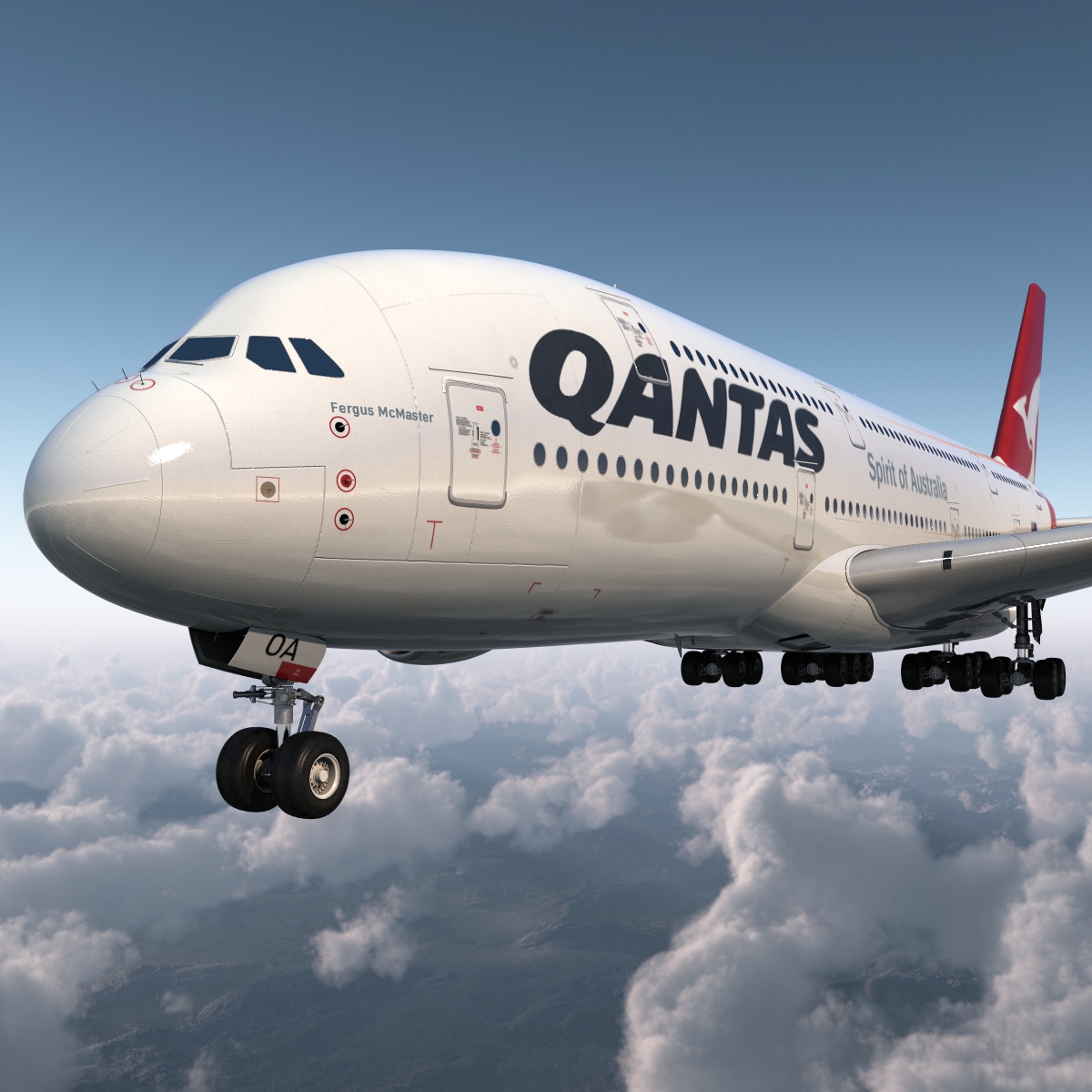 Airbus A380 900 Qantas 3D