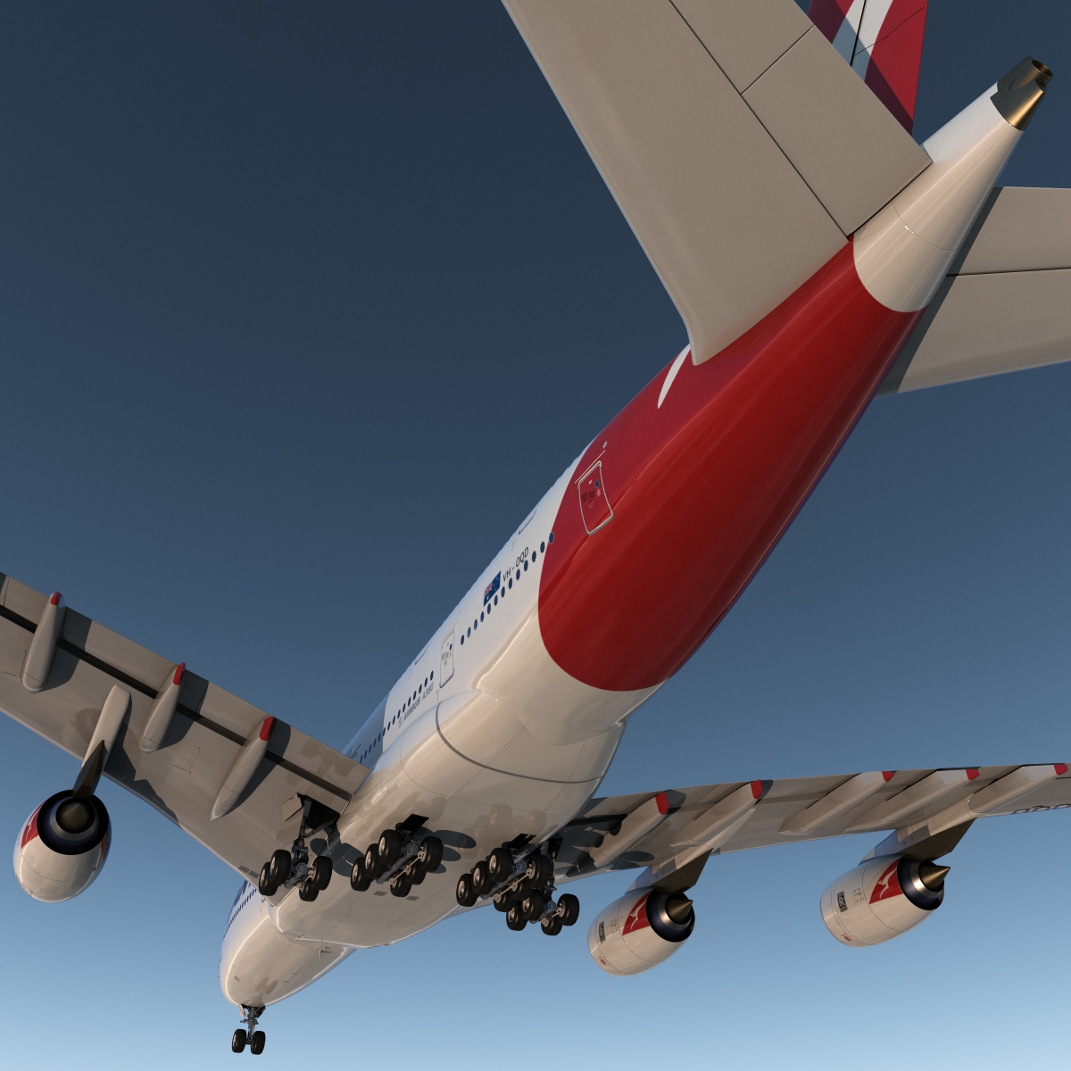 Airbus A380 900 Qantas 3D