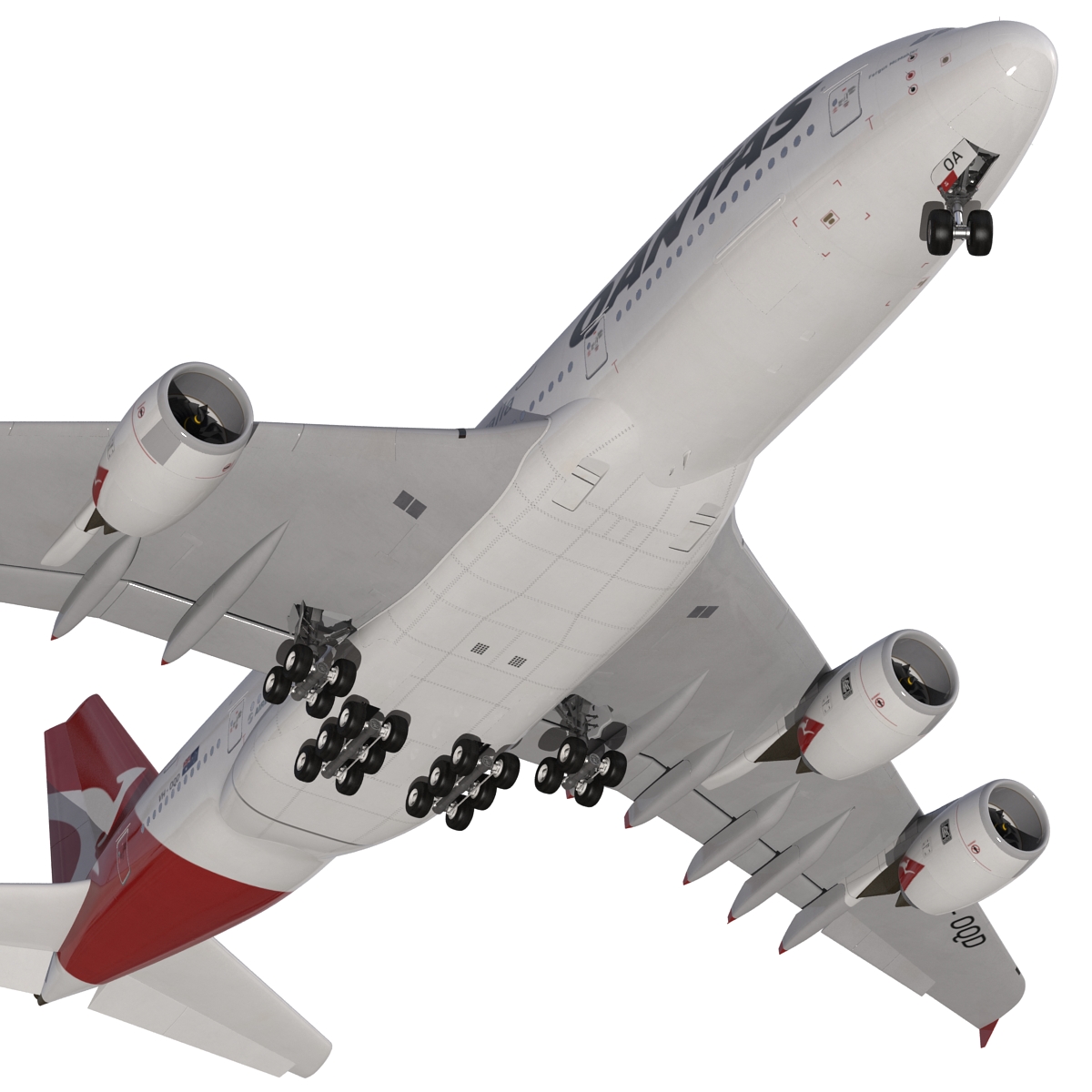 Airbus A380 900 Qantas 3D