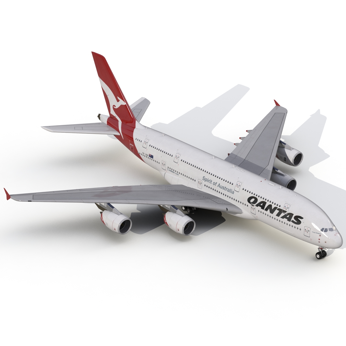 Airbus A380 900 Qantas 3D