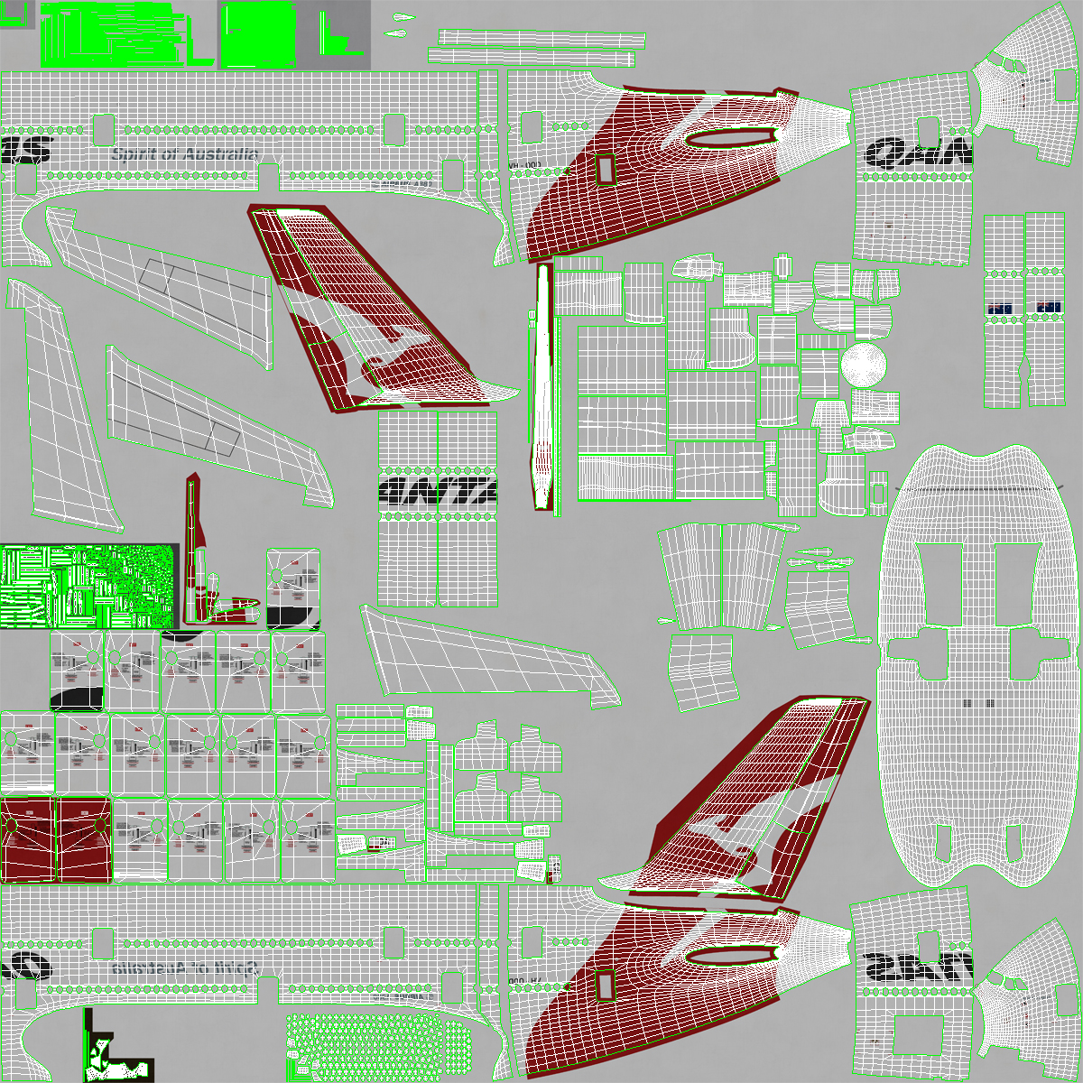 Airbus A380 900 Qantas 3D