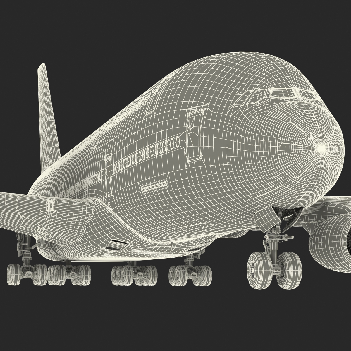 Airbus A380 900 Qantas Rigged 3D model