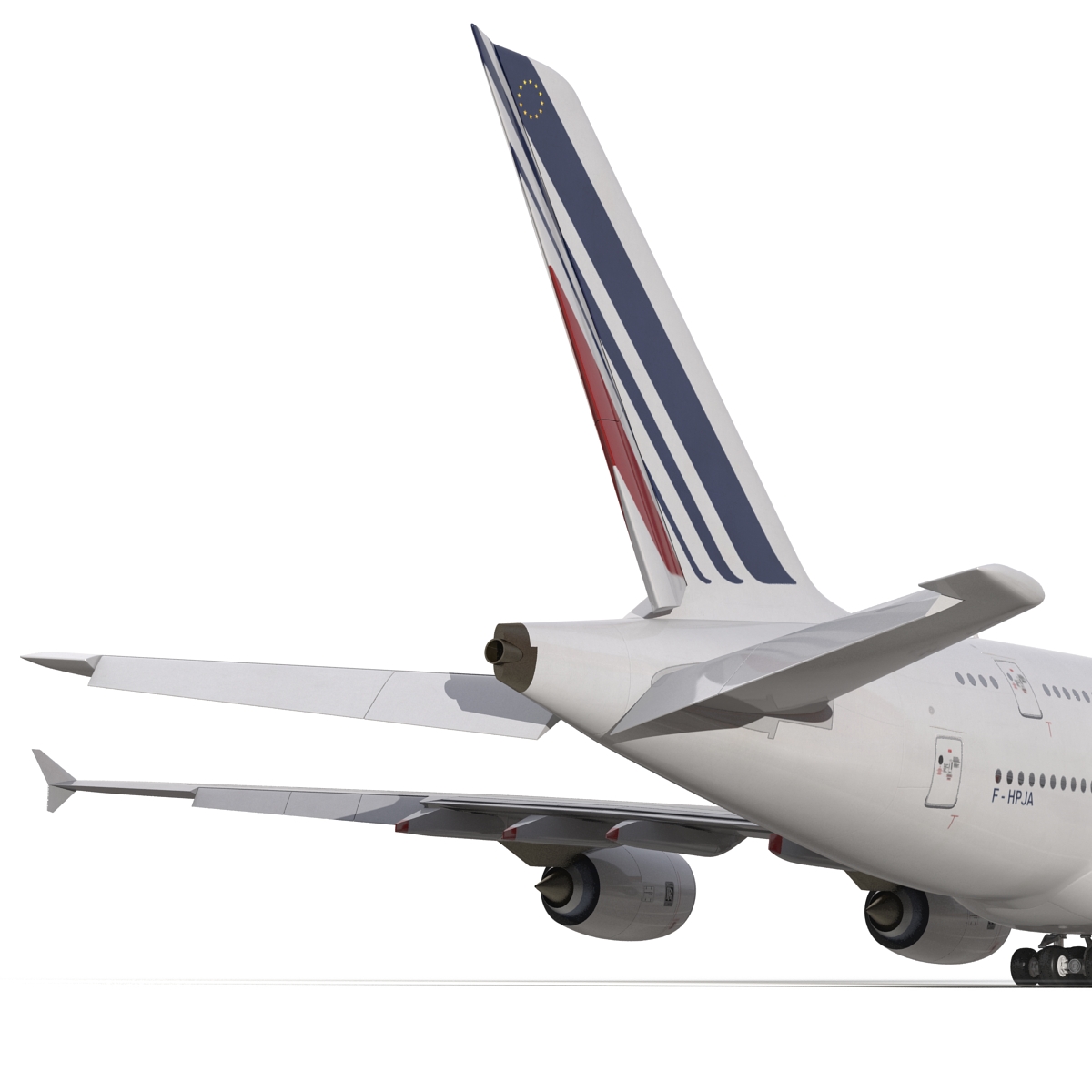 3D Airbus A380 900 Air France Rigged model