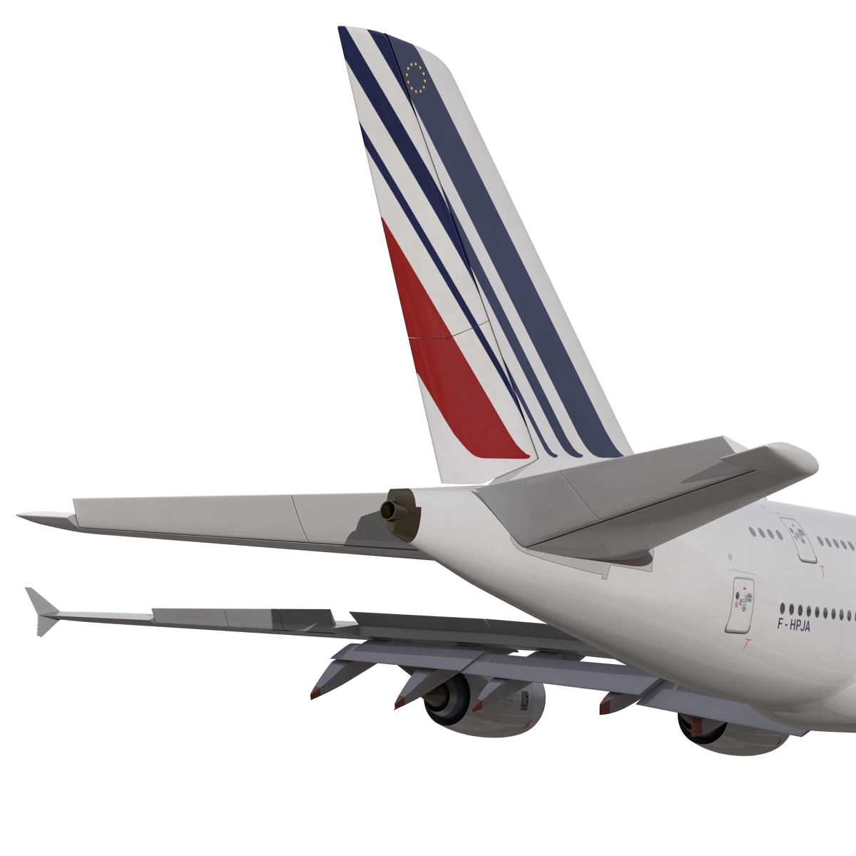 3D Airbus A380 900 Air France Rigged model