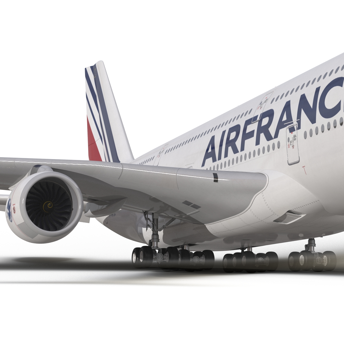 3D Airbus A380 900 Air France Rigged model