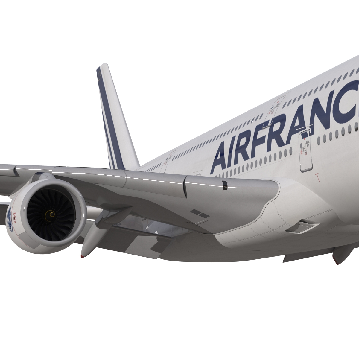 3D Airbus A380 900 Air France Rigged model