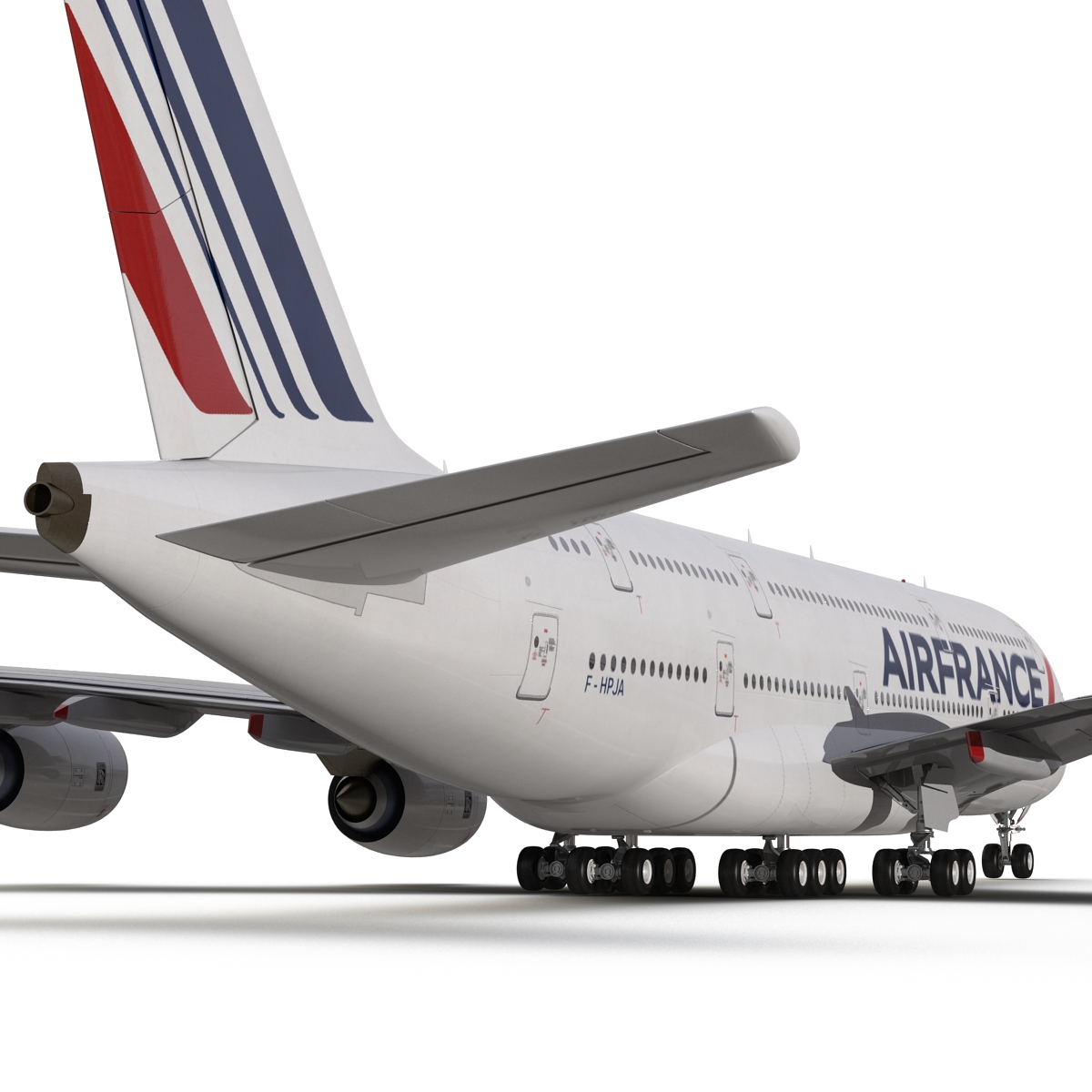 3D Airbus A380 900 Air France Rigged model