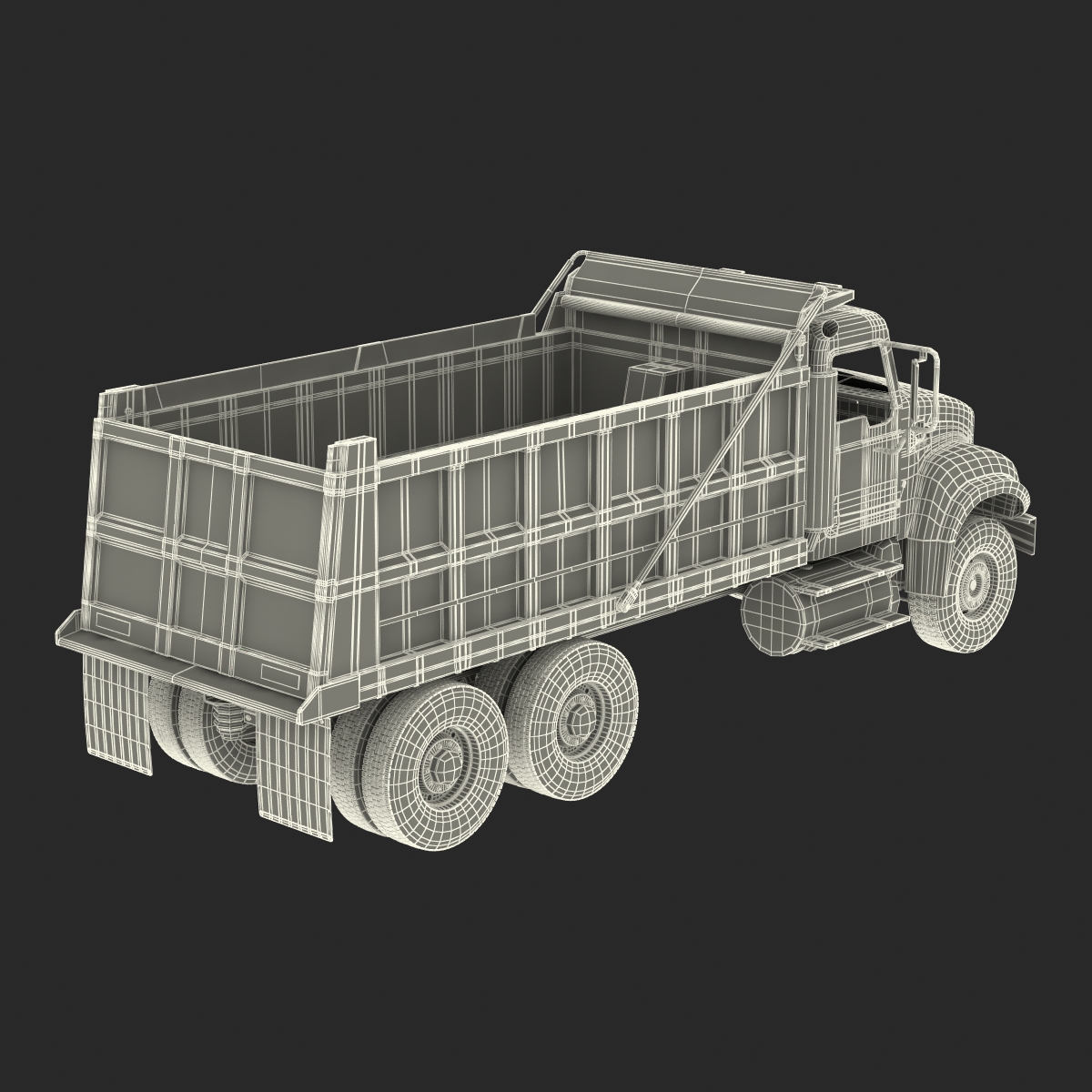 Dump Truck Mack Rigged 3D