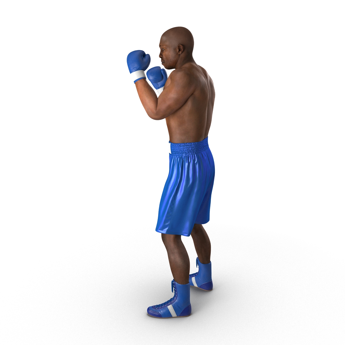 3D African American Boxer 2 Pose 2