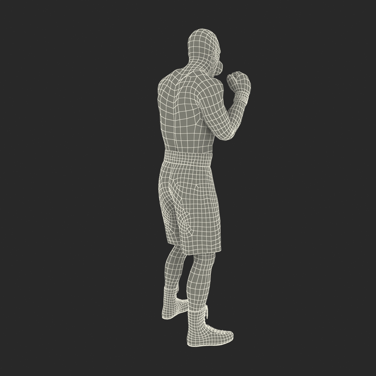 3D African American Boxer 2 Pose 2