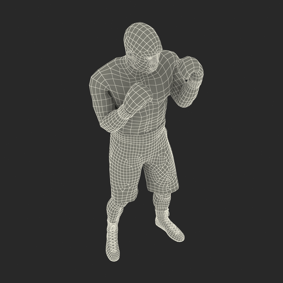 3D African American Boxer 2 Pose 2