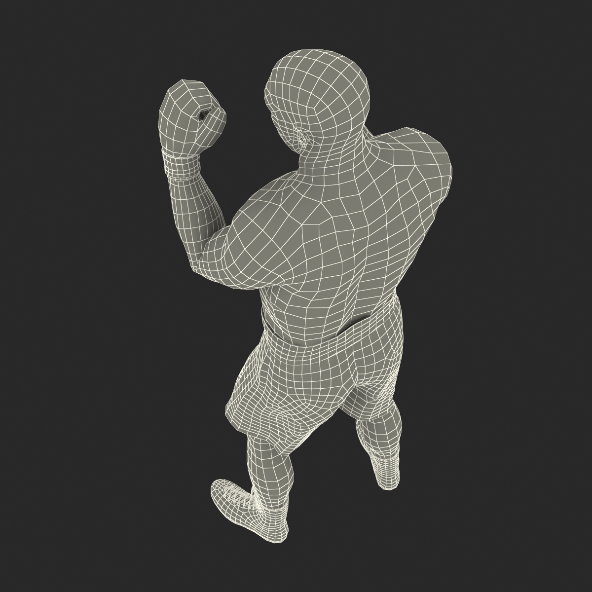 3D African American Boxer 2 Pose 2