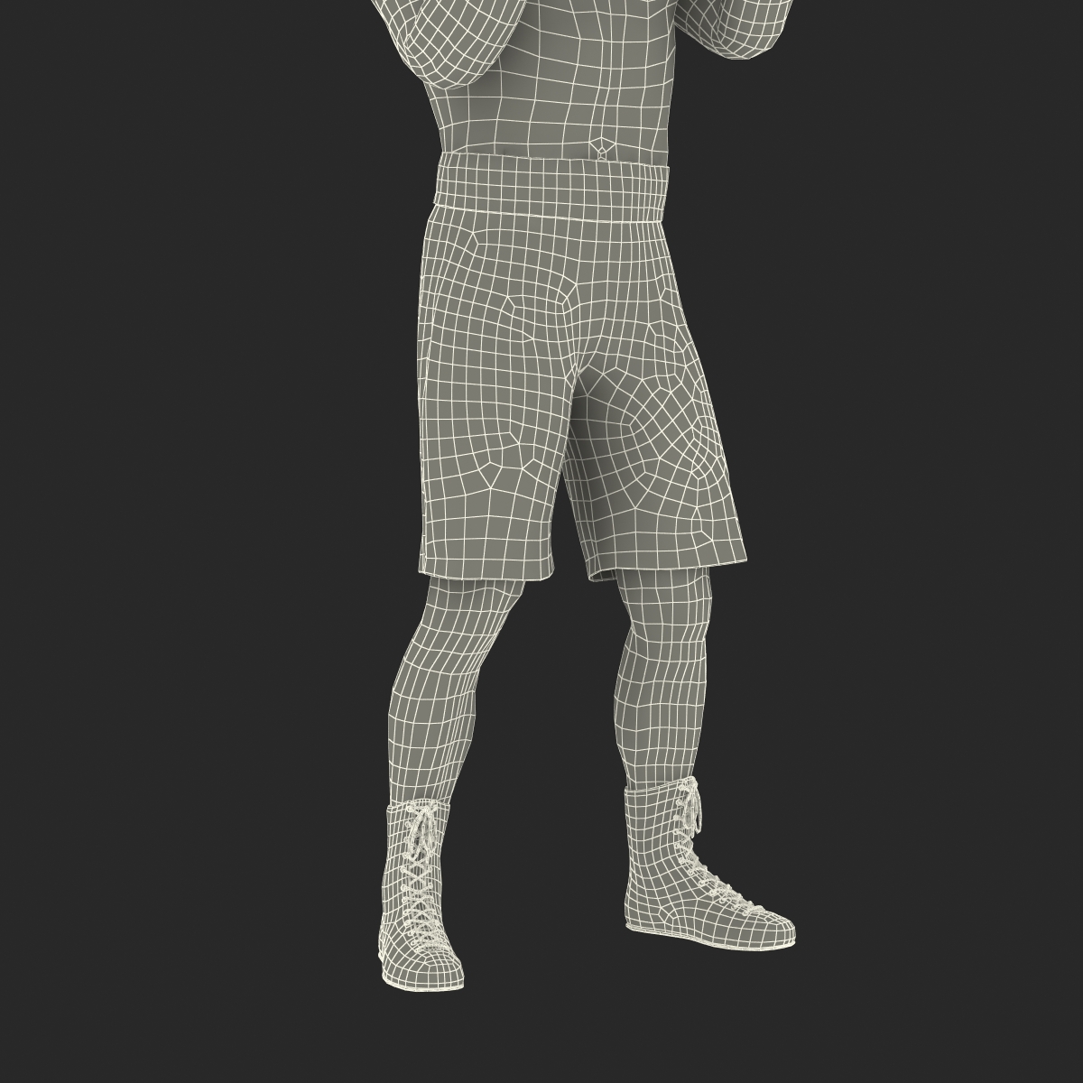 3D African American Boxer 2 Pose 2