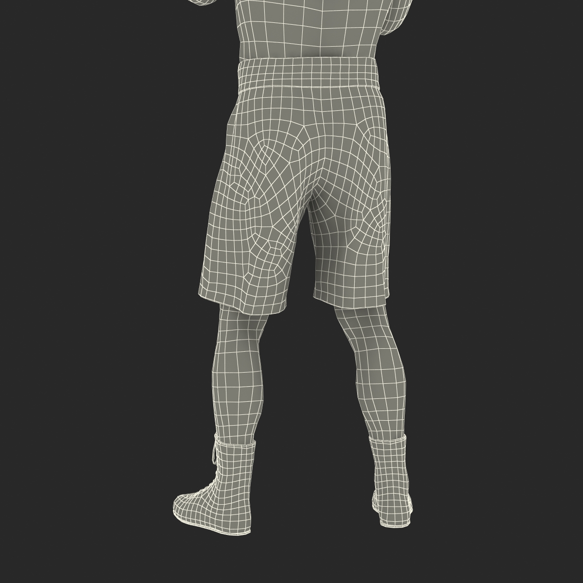 3D African American Boxer 2 Pose 2