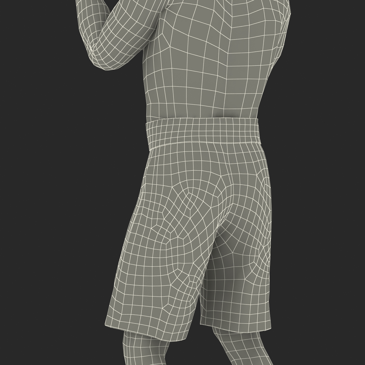 3D African American Boxer 2 Pose 2