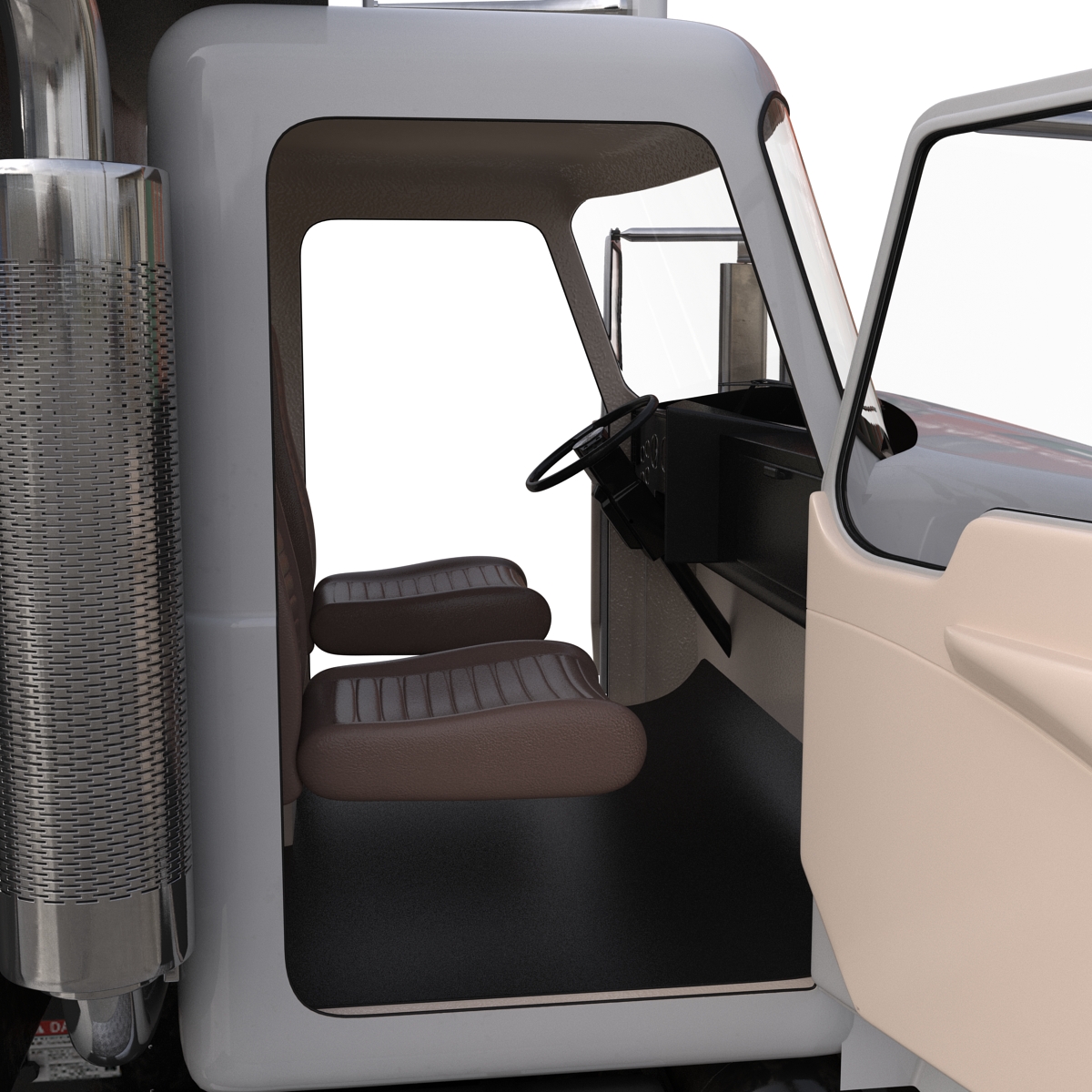 3D Dump Truck Mack Simple Interior