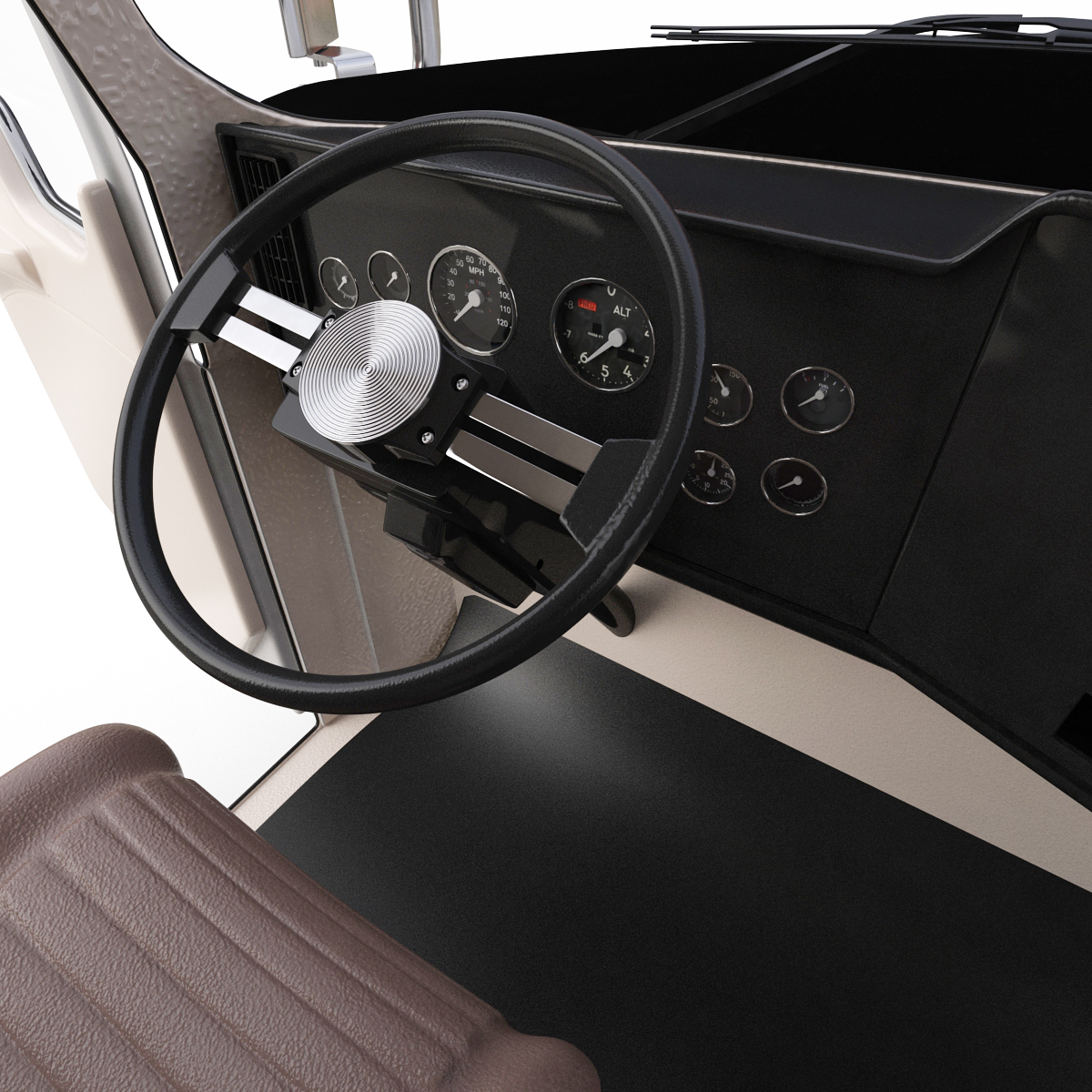 3D Dump Truck Mack Simple Interior