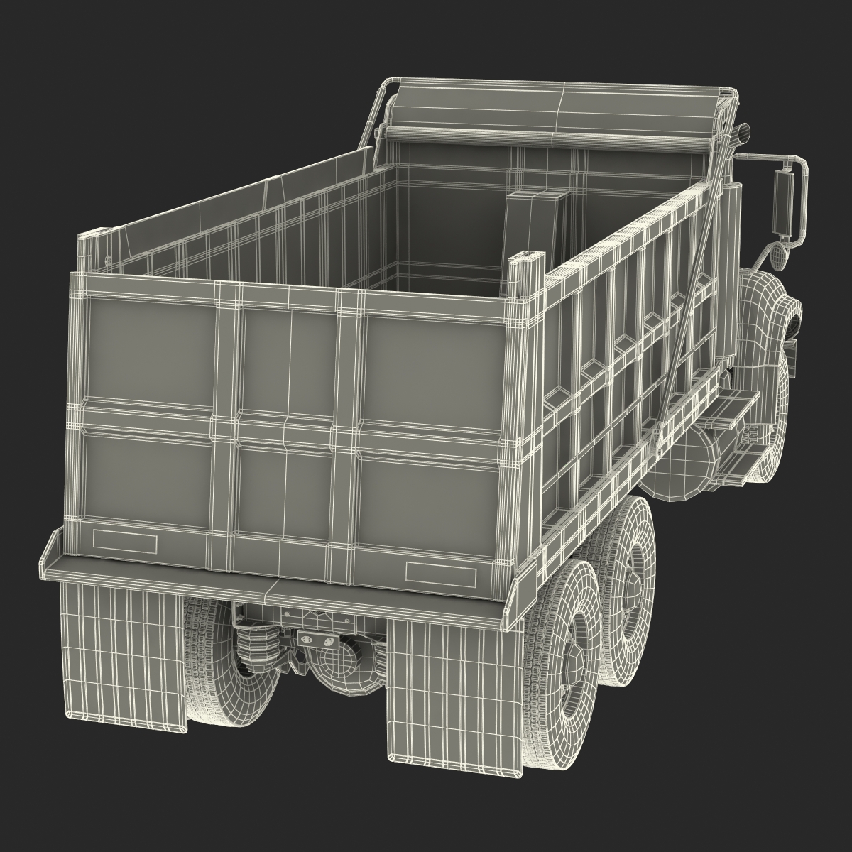 3D Dump Truck Mack Simple Interior