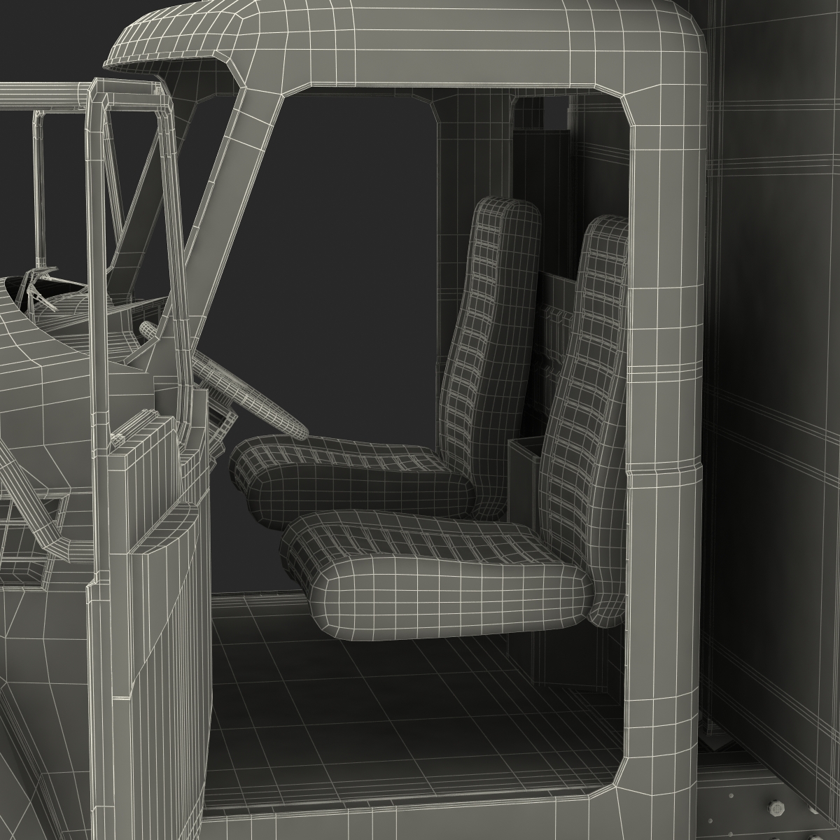 3D Dump Truck Mack Simple Interior