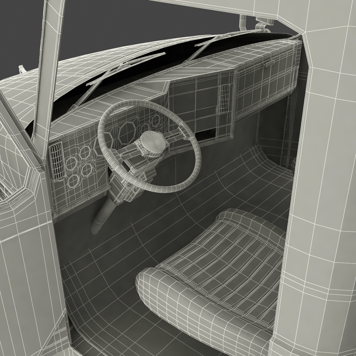 3D Dump Truck Mack Simple Interior