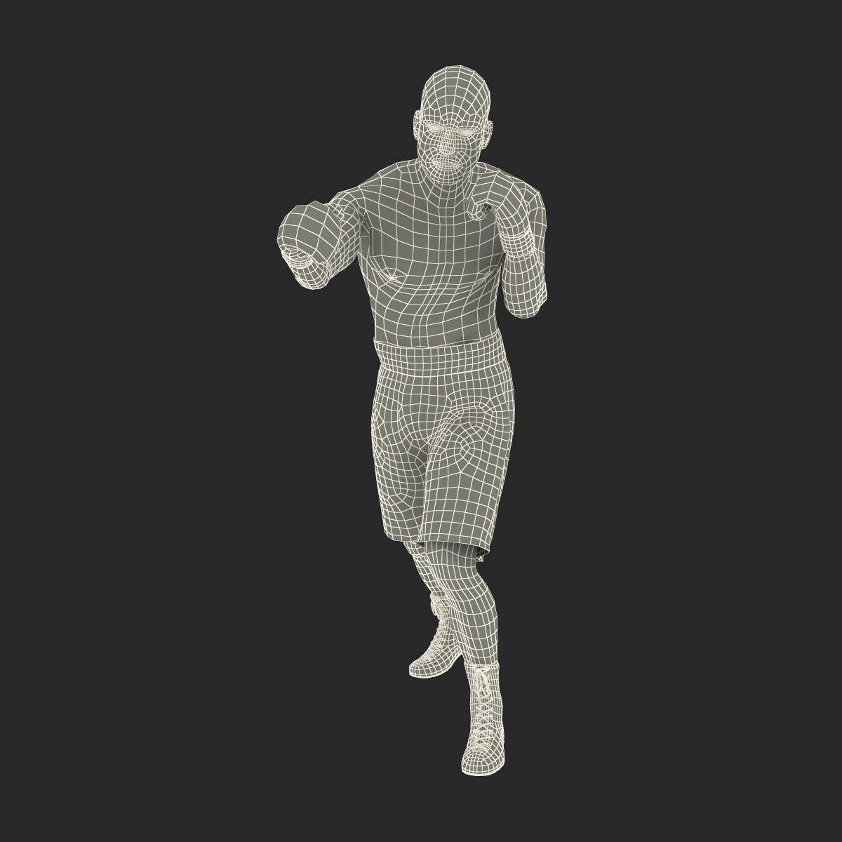 Adult Boxer Man 2 Pose 3 3D model