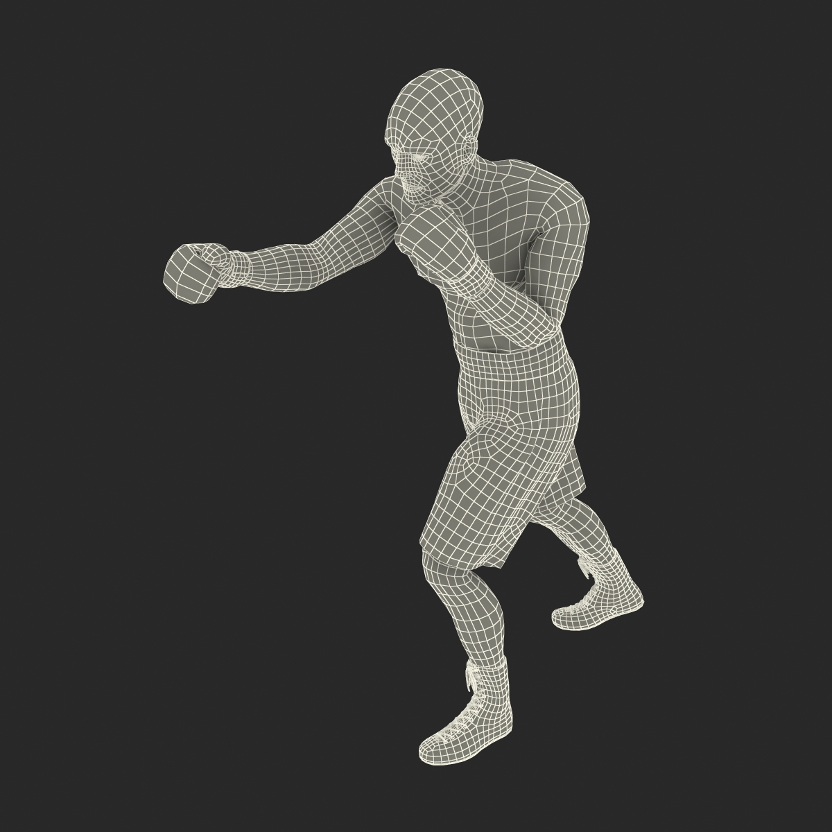 Adult Boxer Man 2 Pose 3 3D model