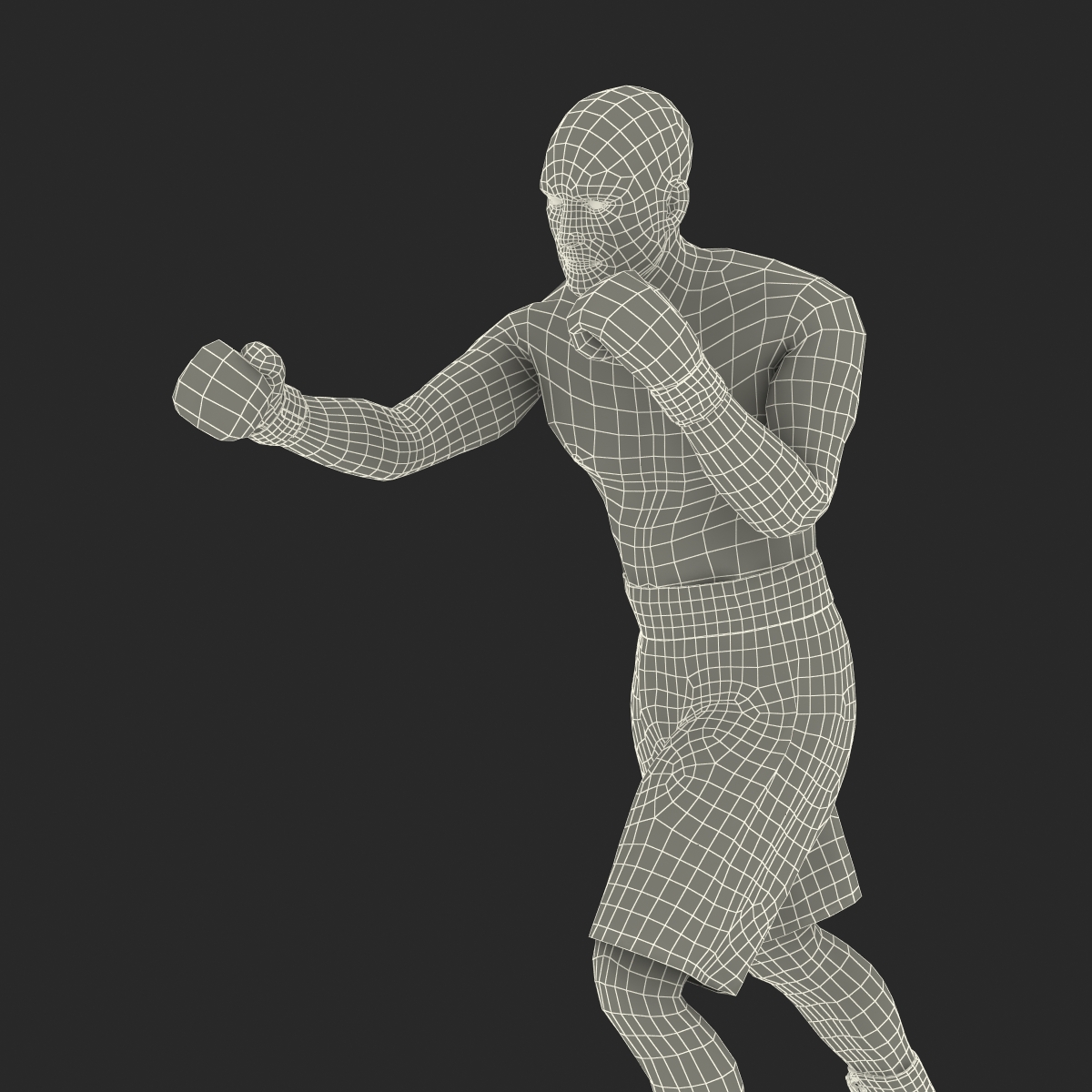 Adult Boxer Man 2 Pose 3 3D model