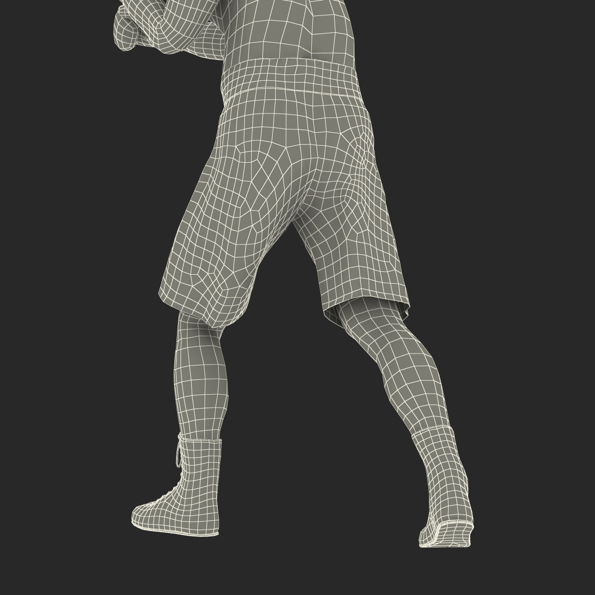 Adult Boxer Man 2 Pose 3 3D model