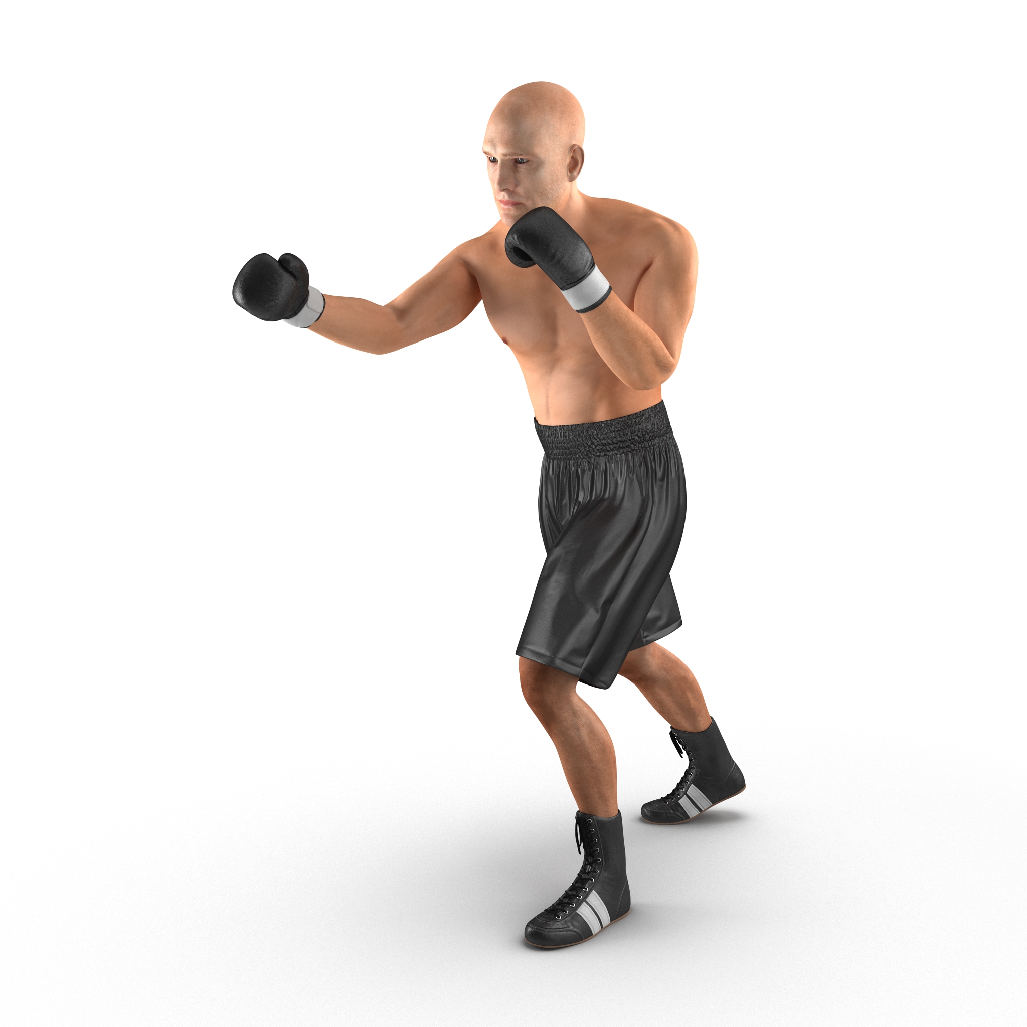 Adult Boxer Man 2 Pose 3 3D model