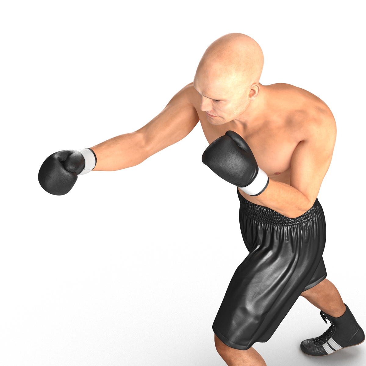 Adult Boxer Man 2 Pose 3 3D model