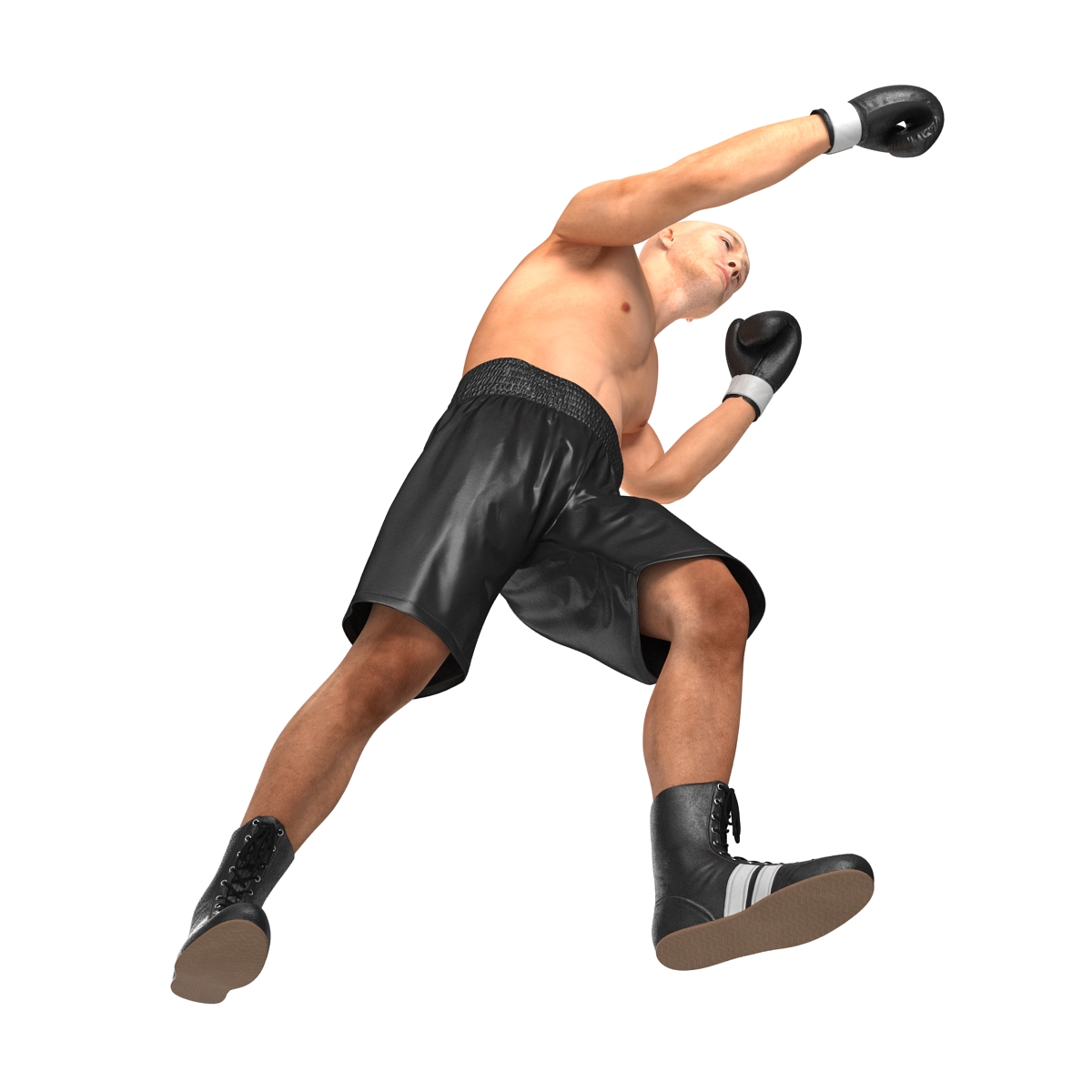 Adult Boxer Man 2 Pose 3 3D model