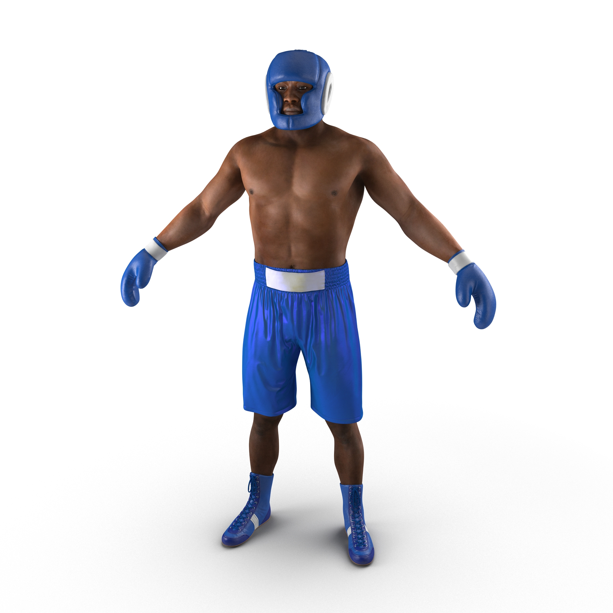 African American Boxer 3D