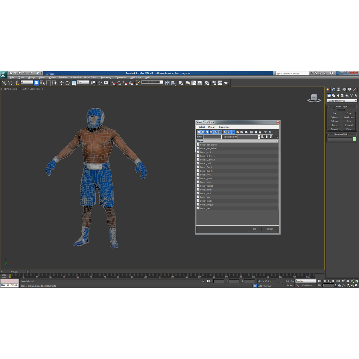 African American Boxer 3D