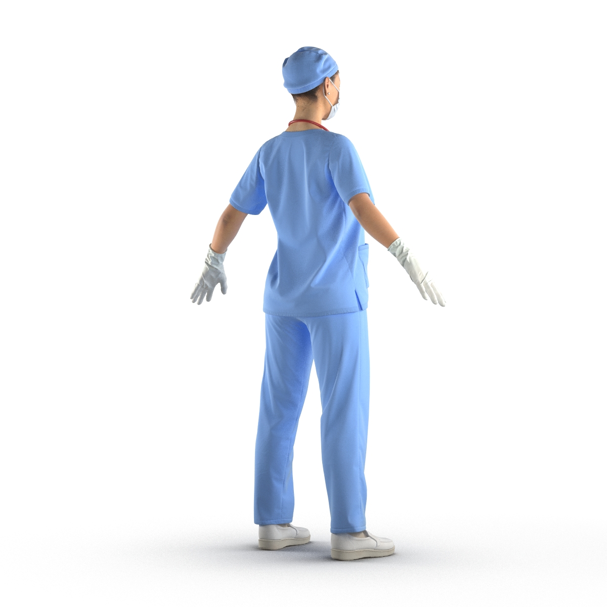 3D model Asian Female Surgeon