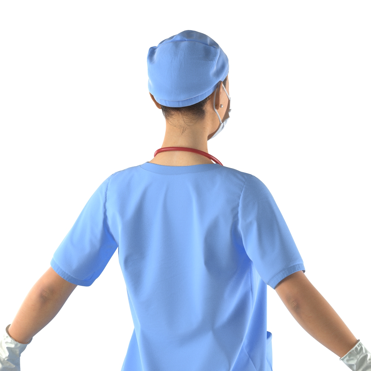 3D model Asian Female Surgeon