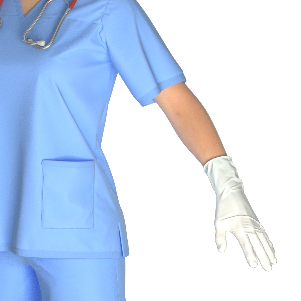 3D model Asian Female Surgeon