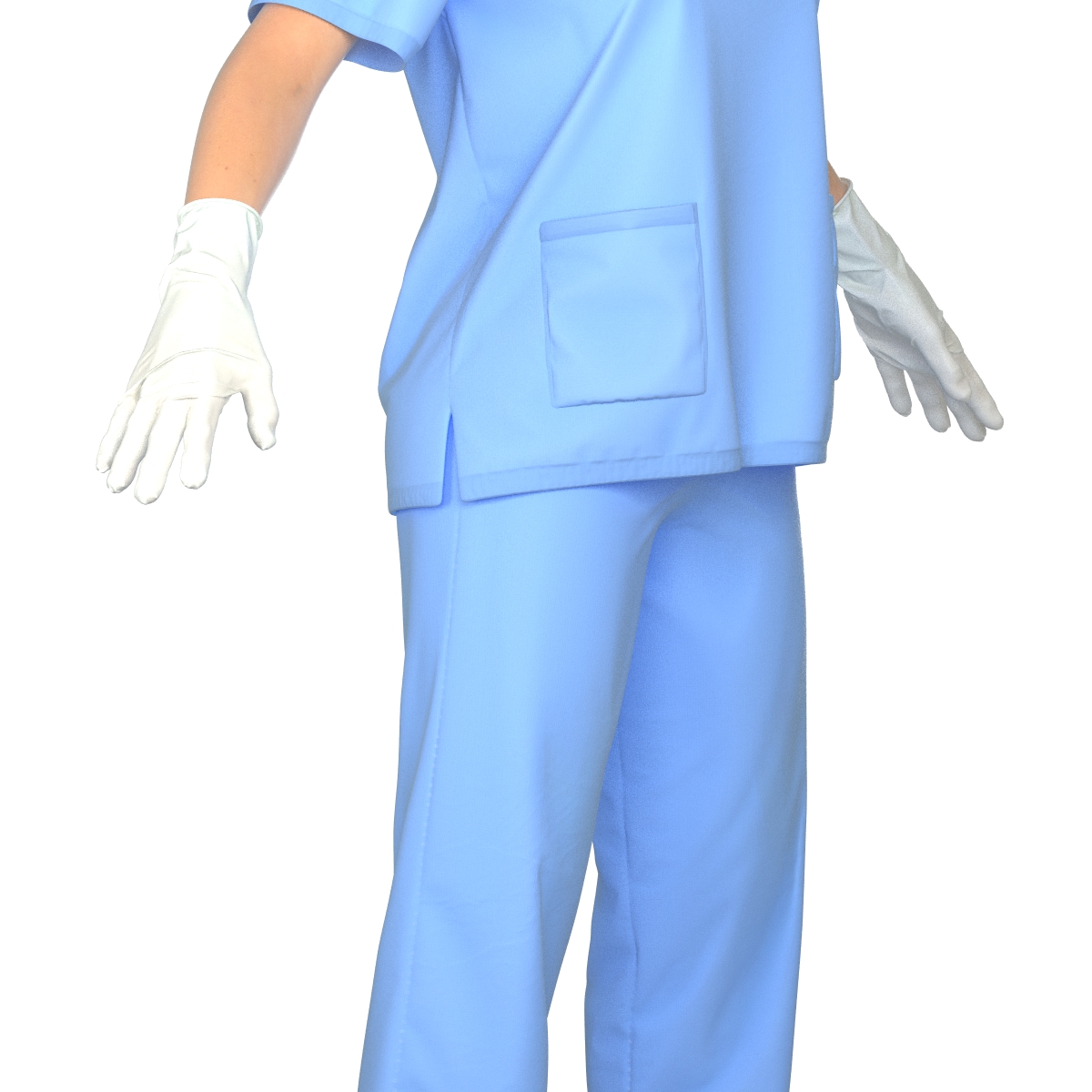 3D model Asian Female Surgeon