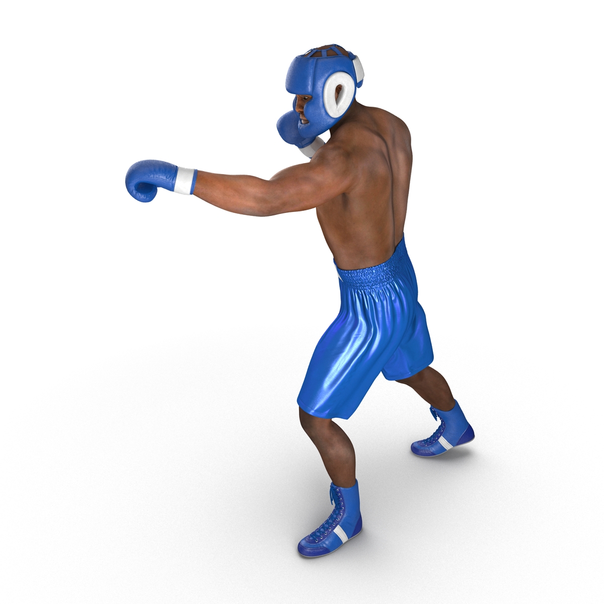 African American Boxer Pose 3 3D model