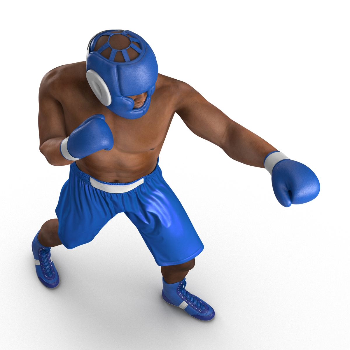 African American Boxer Pose 3 3D model