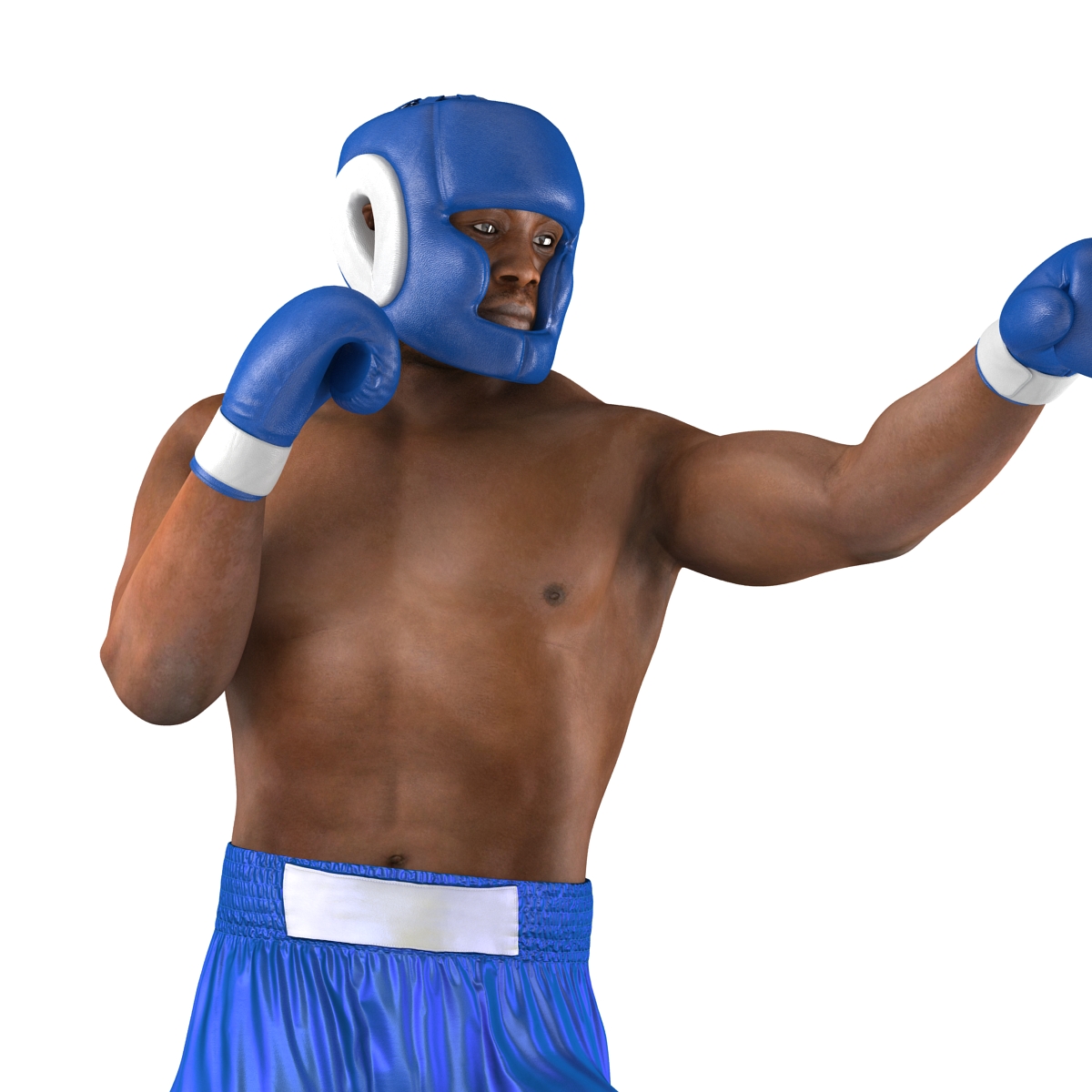 African American Boxer Pose 3 3D model