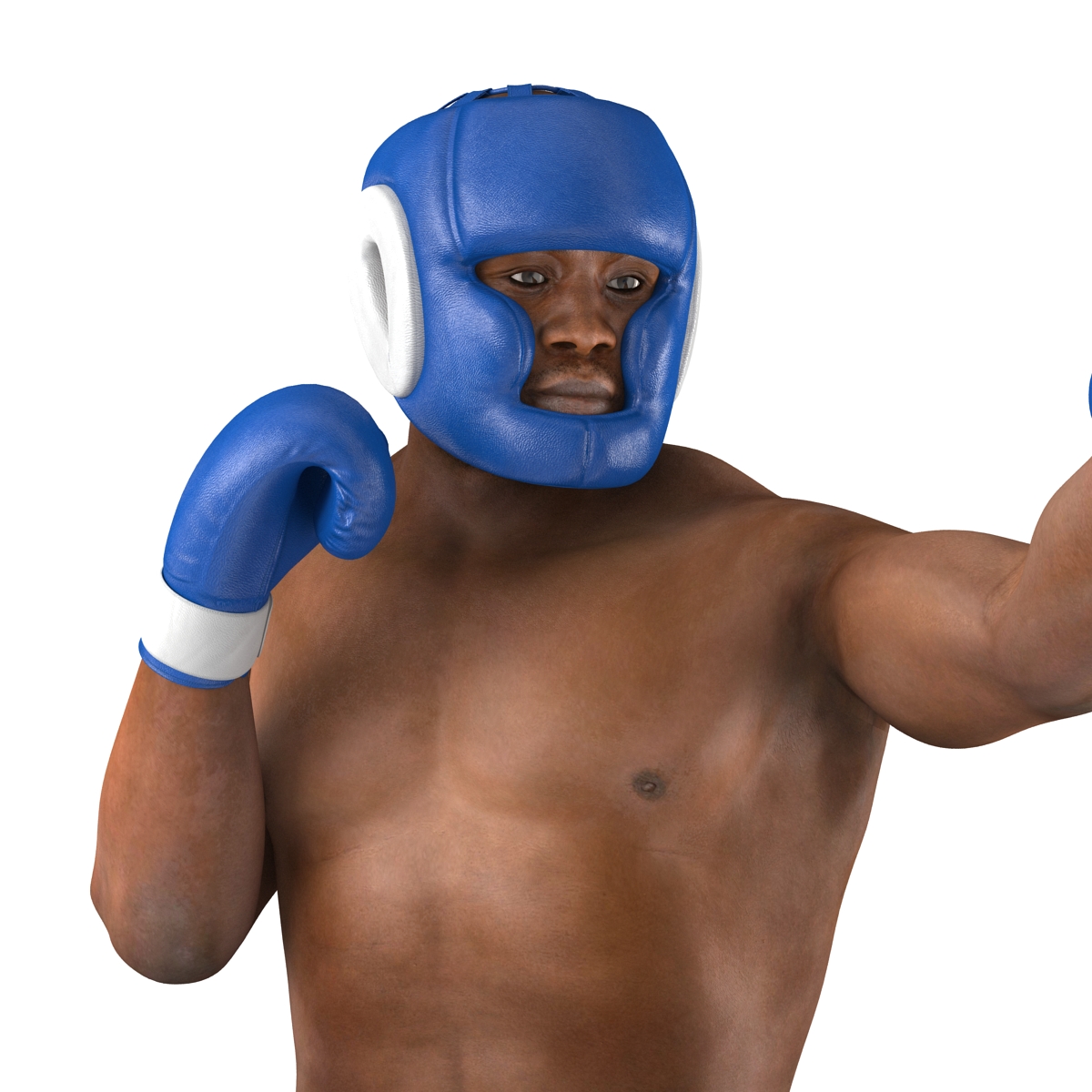 African American Boxer Pose 3 3D model