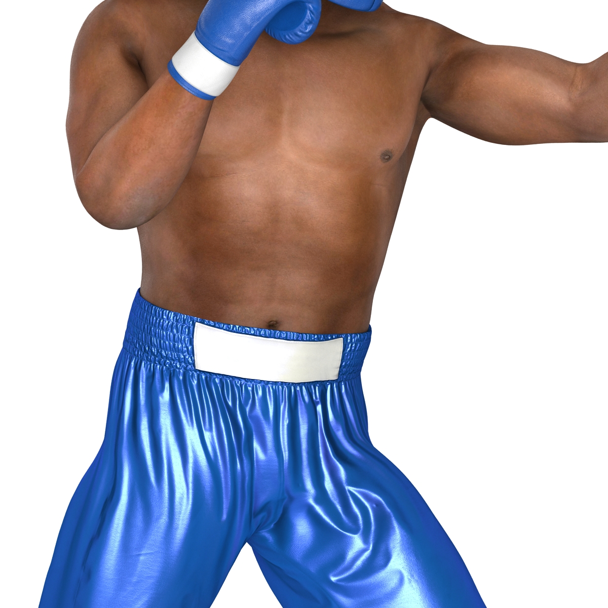 African American Boxer Pose 3 3D model