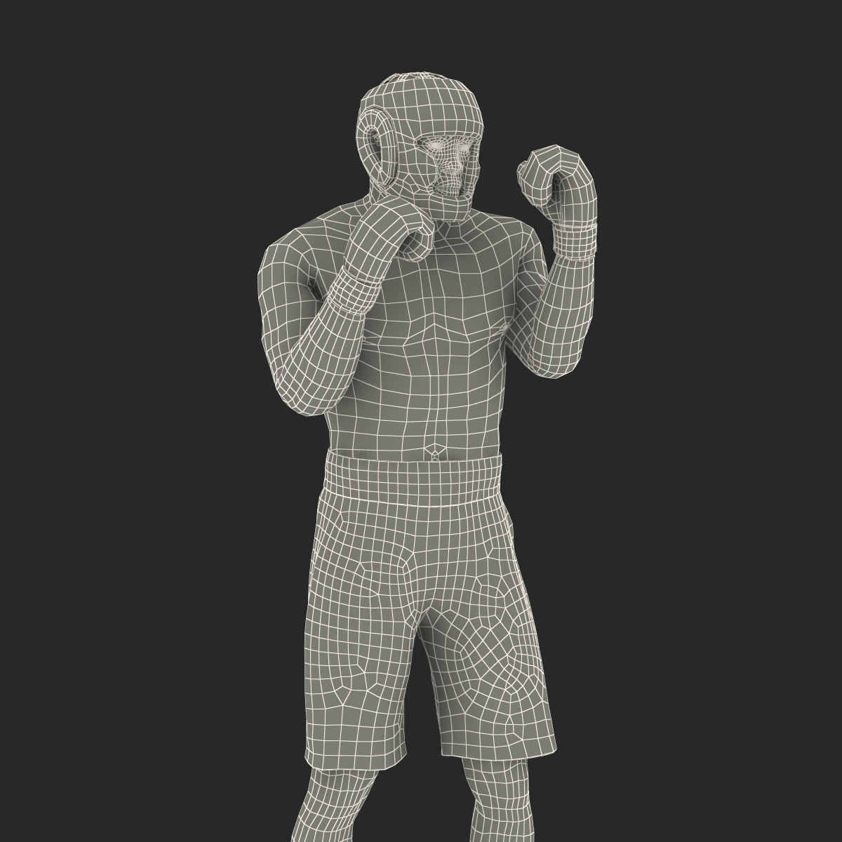 African American Boxer Pose 2 3D model