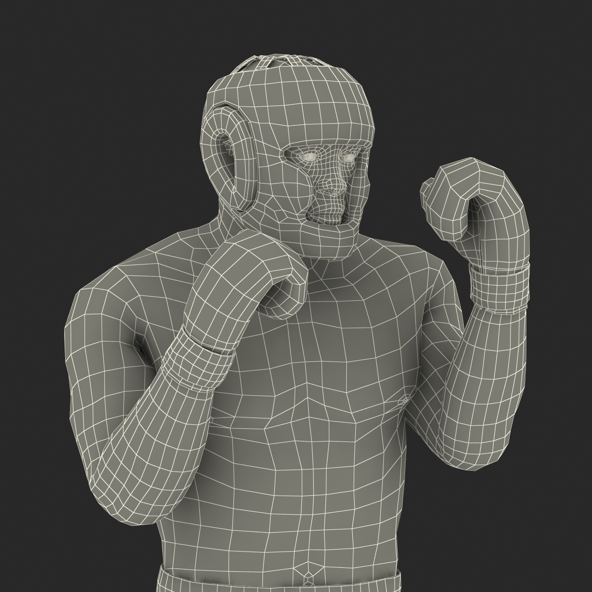 African American Boxer Pose 2 3D model