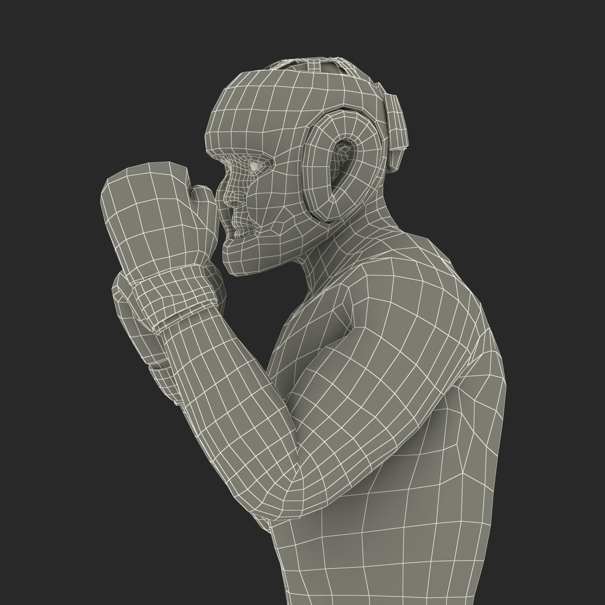 African American Boxer Pose 2 3D model